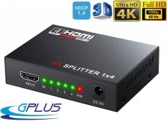 4 Port 4K UltraHD 2160p Metal Endüstriyel HDMI Splitter Çoklayıcı