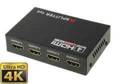 4 Port 4K UltraHD 2160p Metal Endüstriyel HDMI Splitter Çoklayıcı