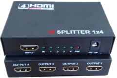 4 Port 4K UltraHD 2160p Metal Endüstriyel HDMI Splitter Çoklayıcı