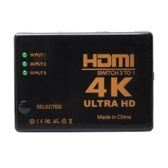 Gplus IFSWR-302 HDMI 3 Port Giriş 1 Port Çıkış Kumandalı Switch