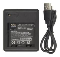 Xiaomi 2K AZ13 Pil Uyumlu Dual Batarya Çift USB Giriş Şarj Cihazı