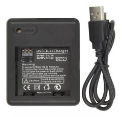 Xiaomi 2K AZ13 Pil Uyumlu Dual Batarya Çift USB Giriş Şarj Cihazı