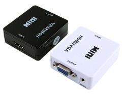 HDMI to VGA Mini Switch Dijital to Analog VGA Görüntü Çevirici Siyah