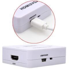 HDMI to VGA Mini Switch Dijital to Analog VGA Görüntü Çevirici Siyah