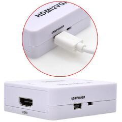 HDMI to VGA Mini Switch Dijital to Analog VGA Görüntü Çevirici Siyah