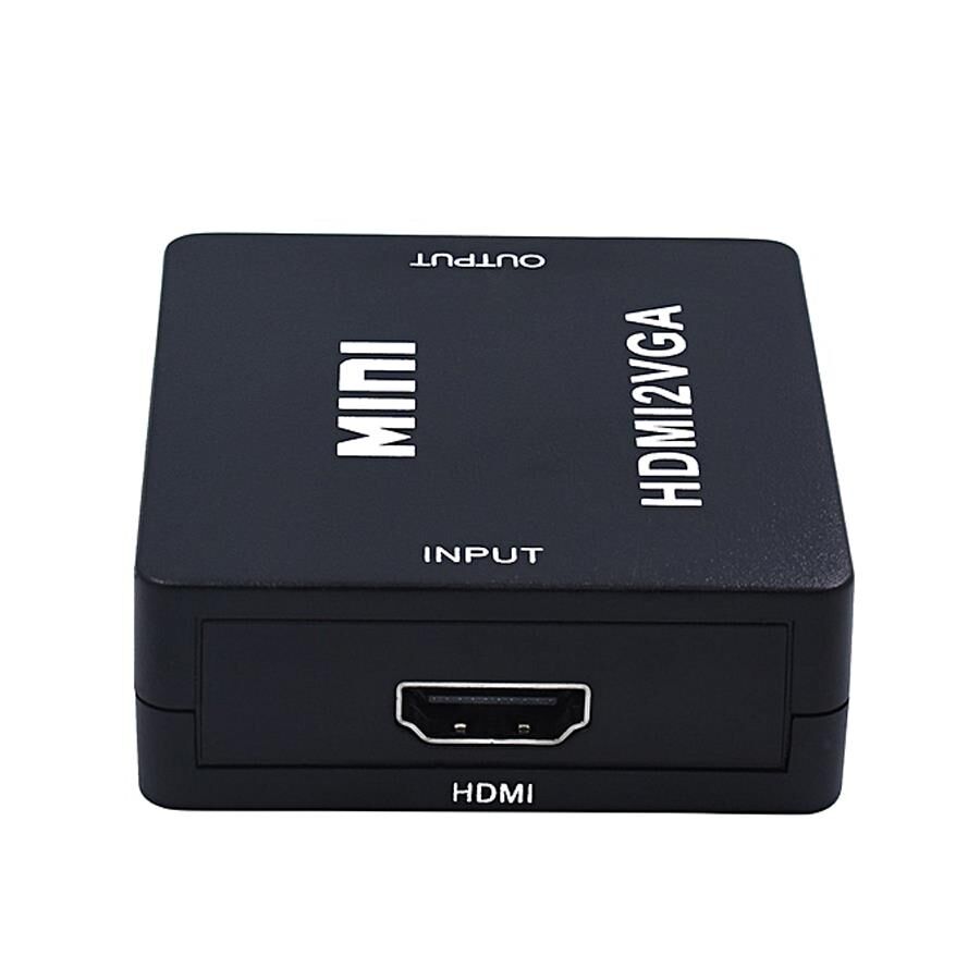 HDMI to VGA Mini Switch Dijital to Analog VGA Görüntü Çevirici Siyah