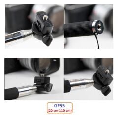 Eken Xiaomi Sjcam Uyumlu 110 cm Teleskopik Selfie Çubuğu GP55