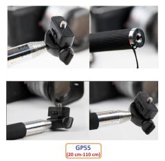 Eken Xiaomi Sjcam Uyumlu 110 cm Teleskopik Selfie Çubuğu GP55