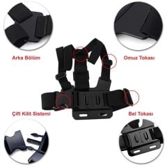 Sjcam Eken Göğüs Kemeri JHook Açılı Hızlı Çıkar 2li Aksesuar Seti