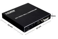 Gplus FHDVW202M 2x2 Video Wall Controller 4 Ekran TV Genişletici