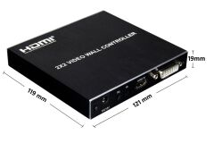 Gplus FHDVW202M 2x2 Video Wall Controller 4 Ekran TV Genişletici