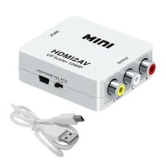 Gplus HDMI2AV HDMI to AV RCA Composit Görüntü Çevirici Mini Switch Siyah