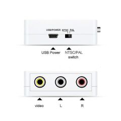 Gplus HDMI2AV HDMI to AV RCA Composit Görüntü Çevirici Mini Switch Siyah