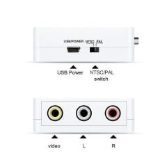 Gplus HDMI2AV HDMI to AV RCA Composit Görüntü Çevirici Mini Switch Siyah