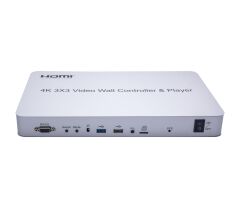Gplus 4KVW349P 3x3 Video Wall Controller Ekran Genişletici + USB Player