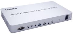 Gplus 4KVW349P 3x3 Video Wall Controller Ekran Genişletici + USB Player
