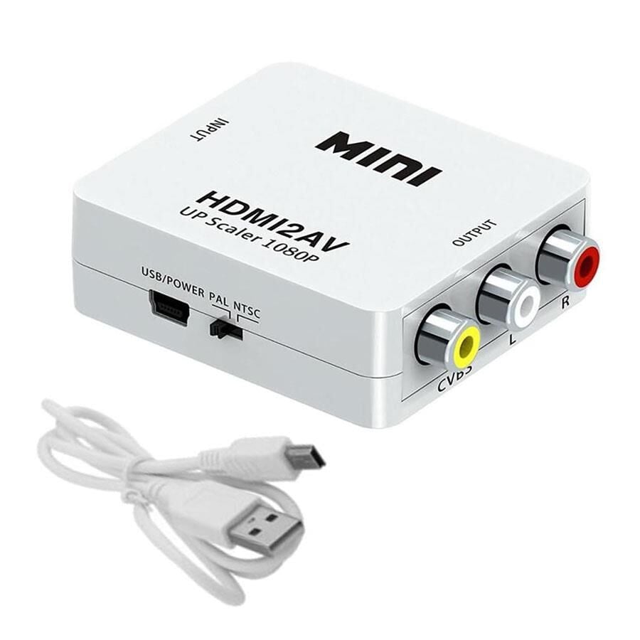 Gplus HDMI2AV HDMI to AV RCA Composit Görüntü Çevirici Mini Switch Beyaz