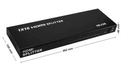 Gplus 4K116 16 Port HDMI Splitter 4K Ultra HD Görüntü Çoklayıcı