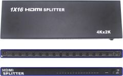 Gplus 4K116 16 Port HDMI Splitter 4K Ultra HD Görüntü Çoklayıcı