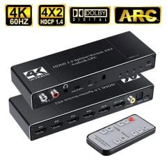 Gplus 4K422A  4 Giriş 1 Çıkış HDMI ARC Combo Switch Splitter