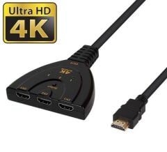 Gplus 4K303B 4K HDMI Switch 3 in1 50 cm Pigtail Kablolu Switch