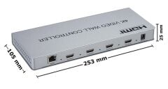 Gplus 4KVW243 2x2 4K Ultra HD Video Wall Controller Duvar Ekran Genişletici