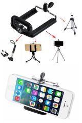 Gplus GP140 Tüm Aksiyon Kamera Tripod Monopodlarıyla Uyumlu Telefon Tutucu