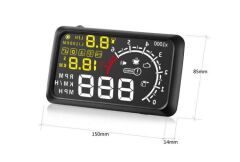 Sanal Gösterge Paneli HUD Head Up Display 5.5 İnç X3 OBD Sistem