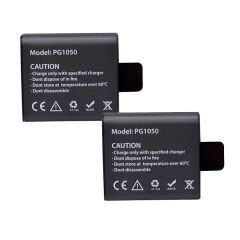 Eken H9R H8R H16R H6S H7S Uyumlu PG1050 2'li Çift Batarya Seti