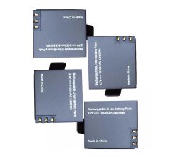 Eken H9R Aksiyon Kamera Uyumlu 4 Adet PG1050 Batarya Pil Seti