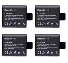 Eken H9R Aksiyon Kamera Uyumlu 4 Adet PG1050 Batarya Pil Seti