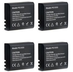 Eken H9R Aksiyon Kamera Uyumlu 4 Adet PG1050 Batarya Pil Seti