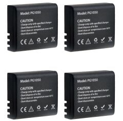 Eken H9R Aksiyon Kamera Uyumlu 4 Adet PG1050 Batarya Pil Seti