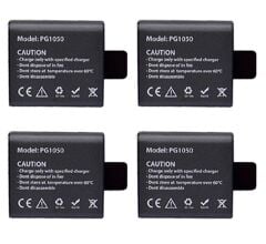 Eken H9R Aksiyon Kamera Uyumlu 4 Adet PG1050 Batarya Pil Seti