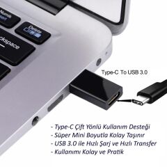Gplus TC30 Type-C 3.1 to USB 3.0 Çevirici Dönüştürücü Mini OTG Beyaz