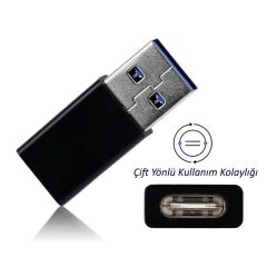 Gplus TC30 Type-C 3.1 to USB 3.0 Çevirici Dönüştürücü Mini OTG Siyah