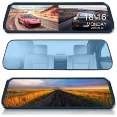 Novatek NT910+16GB Hafıza 10 inç Dokunmatik Aynalı Araç Kamerası