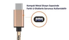 Gplus TC319 UTV007 Chip Android Video DVR Uyumlu Type-C OTG Kablo