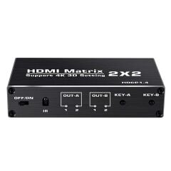 Gplus 4KMX222 2x2 Matrix Switch Splitter HDMI 2.0 4K 2160P HDR