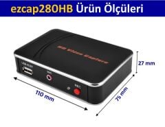 Ezcap280HD HDMI Video Capture Recorder Full HD 1080P Bilgisayarsız Oyun Kaydedici