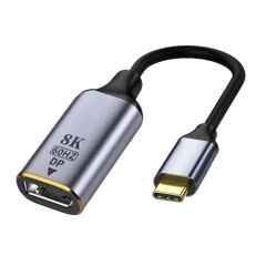 Gplus 8KCDP01 8K Ultra HD 60 Hz Type-C to DP Display Port Çevirici 8K 4320P HDR VRR QMS DP Çevirici