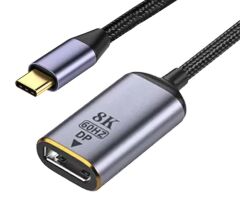 Gplus 8KCDP01 8K Ultra HD 60 Hz Type-C to DP Display Port Çevirici 8K 4320P HDR VRR QMS DP Çevirici