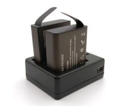 Eken PG1050 4 Adet Batarya ve Çiftli Pil Şarj İstasyonu 5li Set