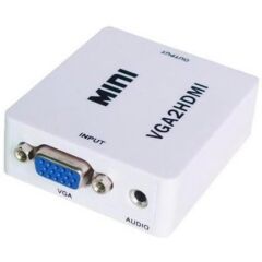 Gplus VGA2HDMI VGA to HDMI Full HD 1080P VGA Switch Çevirici Beyaz