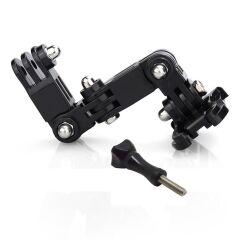 Gplus GP15V 2 Parça Aksiyon Kamera Uyumlu Vidalı 4 Yollu 13cm Hızlı Tak Uzatma Motor Kask Bağlantı Seti
