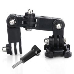 Gplus GP15V 2 Parça Aksiyon Kamera Uyumlu Vidalı 4 Yollu 13cm Hızlı Tak Uzatma Motor Kask Bağlantı Seti
