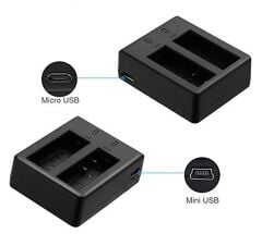 Sjcam 4 Adet Kamera Bataryası ve Çiftli Pil Şarj Cihazı 6 Parça Set