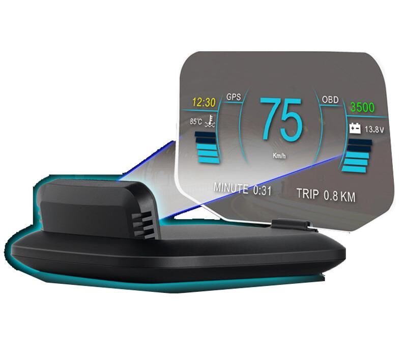 HUD C1 Head Up Display 48 Fonksiyon OBD GPS Sanal Gösterge Paneli
