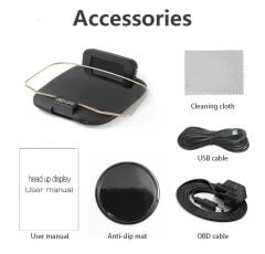 HUD C1 Head Up Display 48 Fonksiyon OBD GPS Sanal Gösterge Paneli