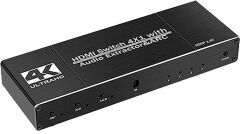 Gplus 4K421A 4 Port 4K HDMI 2.0 HDCP ARC Ses Ayrıştırıcılı Switch